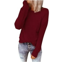 Košulje s dugim rukavima za žene Dressy Ležerne prilike u boji Jeseni džemperi Lood Fit Sexy Backless