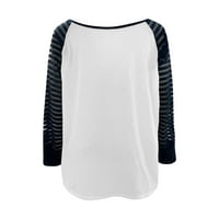 NSENDM WOMENS Workout Ženska moda TOP CALEST LOUGLY LOGHNE LOGHNE THORT THICE POLYEST SHIrts Ženska