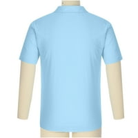 Košulje za muškarce čišćenje Muška modna kuća od pamučnog posteljina dvostruka džepa casual majice kratki