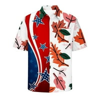 Amidoa muške dnevne majice Estetski havajski ispis Top majica dugmeta kratkih rukava sa džepovima sa