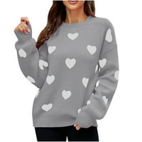 Ženski džemperi Labavi seksi trkački ženski džemperi siva veličina S