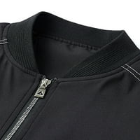 Bomotoo muške jakne prugasta jakna puna zip odjeća obična fit cardigan atletic crna 3xl