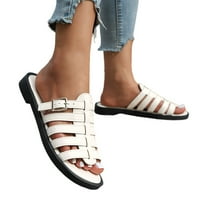 Papuče s ravnim rimskim sandalama za žene Ljeto Novo debele scene sa sandale otvorene nožne sanduke