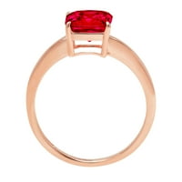 1. CT briljantan aspekser Cleani simulirani dijamant 18k Rose Gold Solitaire prsten SZ 10.25