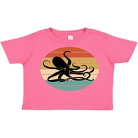 Inktastična hobotnica vintage zalaska sunca poklon mališač majica majica ili mališana djevojka