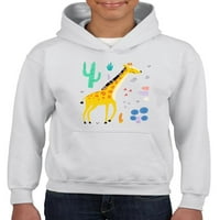 Giraffe Doodle Safari Hoodie Juniors -image by Shutterstock, X-Veliki