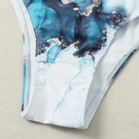 HHEI_K Ženski čelični grudnjak modni seksi digitalni tisak Visoki struk Split bikini dva set kupaći