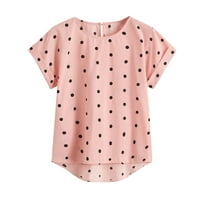Ženski bluzes grafički grafički otisci Bluze casual ženske prodaje kratki rukav, majica ljetnih rukava ružičasta m