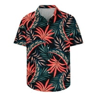 Edvintorg Moda 3D majica za čišćenje muške prevelike majice na plaži Ljetni kratki rukav Tropsko drvo tiska Havajski vrhovi Muška odjeća Camiseta