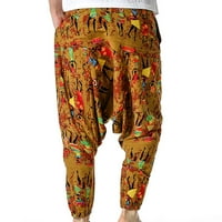 Aurouralne taktičke pantalone za muškarce Ležerne prilike Casual Fashictis ispis Mid struka Cvjetovi hlače Crotch pantalone