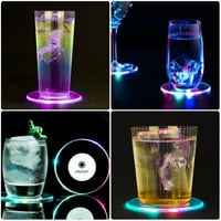 COASTE, podmetači, LED svjetla za boce, RGB boca glorifier, LED naljepnica Coaster Diskovi svijetli za pića, flash svjetlo u obliku šalice svjetla treperi