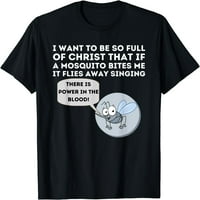 Mosquito Joke - smiješna Christian Bible & Isus majica Crna 2x-velika
