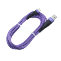 Purple 6FT USB kabel za moto g Stylus telefon - Type-C punjač za punjač Power Wire Wire USB-C Dug kompatibilan