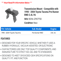 Mount za prijenos - kompatibilan sa - Toyota Tacoma pre trkača RWD 3.4L V 2003