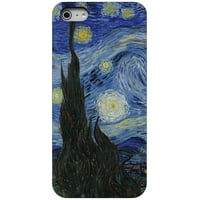 Crna tvrda plastična futrola za Apple iPhone 5S SE - Van Gogh zvjezdane noći