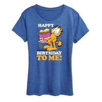 Garfield - Sretan rođendan - Ženska grafička majica kratkih rukava