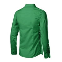 Bazyrey muške košulje dugih rukava s dugim rukavima Easy Gvozden Slim Fit Wrine Perfect Fit Business Casual Multi-Color XL