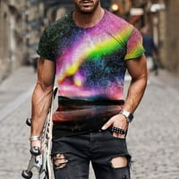 Muški 3D uzorak Grafički mišić T-majica Regular Fit Casual Ljeto kratki rukav Gradient Color Print Okrugli