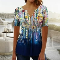 T majice za žene Trendi Dressy Casual vrhovi za pogodan trendy Prikladno Pogledajte kroz mrežicu majicu