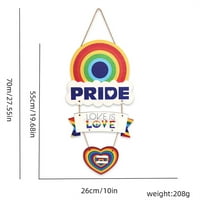 Rainbow Pride Viseći znak LOBE je ljubav Drveni viseći znak Gay Pride Dnevna vrata