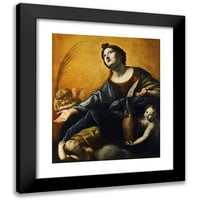 Giovanni Lanfranco Black Moderni uokvireni muzej Art Print pod nazivom - Saint Praxedis