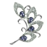Elegantni kristalni cvijet od kristala napušta broš pinove dojenje za ženska odjeća za uređenje nakita