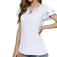 Majica kratkih rukava za žene, majice kratkih rukava ljetna odjeća moda Henley bluze grafički tinejdžeri