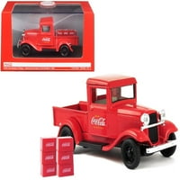 Diecast Ford Model Kamion za preuzimanje Crveno sa kutijima za boce Coca-Cola Diliecast model automobila