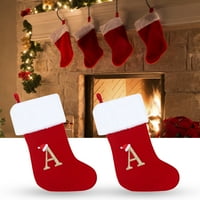 Chicmine Božićne čarape Nordijsko pismo Ispis izvrsne abecede za izradu slova Božićne čarape za dom