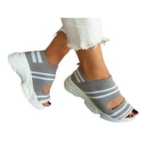 Cipele s klizanjem za žene Ljetna haljina Peep toe Walking Walk Usredne tenisice široke širine sandale
