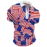 Zmajeva jakna Muška muška američka zastava Patriotska košulja za muškarce 4. srpnja mišiće isključuju