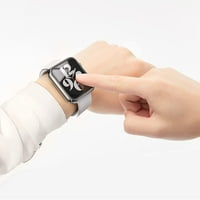Slučaj sa kaljenim zaštitnim zaštitnim zaštitom od stakla kompatibilan sa Apple Watch serijom, ultra tankim općem zaštitnim poklopcem otpornim na ogrebotine za IWATCH S8 S Starlight i originalnu plavu