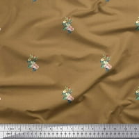 Soimoi pamučna kambrička tkanina točka, lišće i božur cvjetna ispis tkanina od dvorišta široka