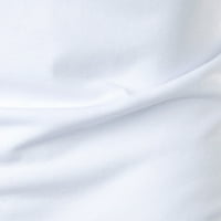 Caveitl Muška ljetna košulja, rubni gumb za ruke kratki rukav patchwork patchwork pulover majica na vrhu bijelog