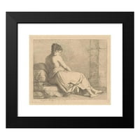 Angelica Kauffmann Crna modernog uokvirenog muzeja Art Print pod nazivom - Sjedala žena, Le Blanc 20