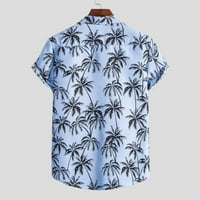 Giligiliso Clearance Muns Tops casual mus modne etničke kratkih rukava tiskanje havajske majice bluza