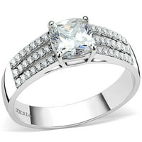 Luxe nakit dizajnira ženski prsten za angažiranje od nehrđajućeg čelika sa kubičnim - veličinom