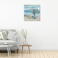 ZTTD New Blue Beach Dnevna soba Viseći slikarski sprej Obojeno platno slikanje jezgra Daisy cvjetna