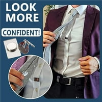 Enquiret magnetska nevidljiva kravata lagana majica od nehrđajućeg čelika za kravata otporna na veze za vezanje za muškarce Pokloni
