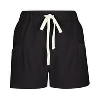 Binmer ženske kratke hlače Ležerne ljetne čvrste boje, džepovi za čipke visokih struka Žene kratke hlače