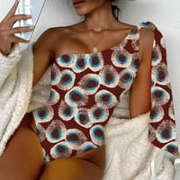 Ženska kontrast za žensku kontrast u boji kamisole ramena bez leđa Bikini jednodijelni kupaći kostimi