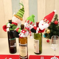 Božićna boca za vinu Santa, topke za vino za vino za kućne praznične božićne ukrase, stil 2