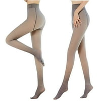 Awdenio Ženske hlače odobrenje modne noge lažne prozirne dame drže topla solidan runo pantyhose