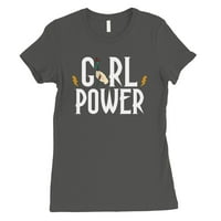 Djevojka Power Munja crna ženska majica Vintage Poklon