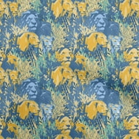 Onuone viskoznog dresa Plava tkanina Sažeci DIY odjeća prekrivajući tkaninu Ispis Tkanina sa dvorištem širom