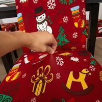 Dystyle 1- Božićna Spande Stretter banket stolica s klizačem za bank za trpezarijski poklopac sjedala Chistmas Xmas Tree Santa poklopac stolice