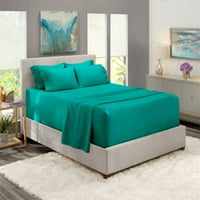 Postavljen za krevet 16 - 24 duboka ekstra ekstra mekani mikrofiber listovi za plavoću za krevetu od mikrovlakana posteljina i jastučnici jednostavni
