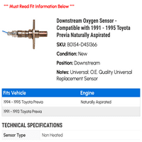 Senzor kisika nizvodno - kompatibilan sa - Toyota previja prirodno aspirirana 1994