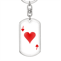 Jack of Hearts kockač klikatihna od nehrđajućeg čelika ili 18K zlatni tag za pse