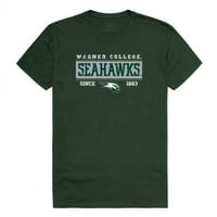 Republika 507-447-blk- NCAA Wagner College Seahawks Osnovao je kratke majice Crewneck, Crna - Extra